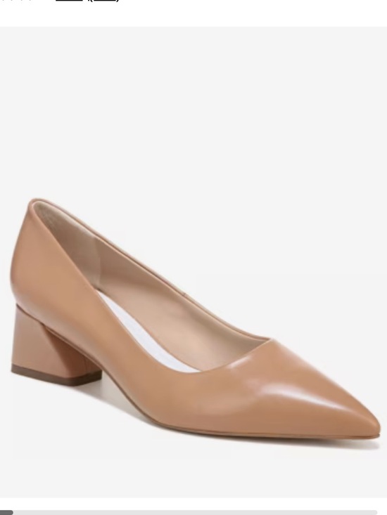 Franco Sarto Shoes - Franco Sarto Racer Slip On Neutral Block Heel Pumps Toffee Tan Size 6.5
